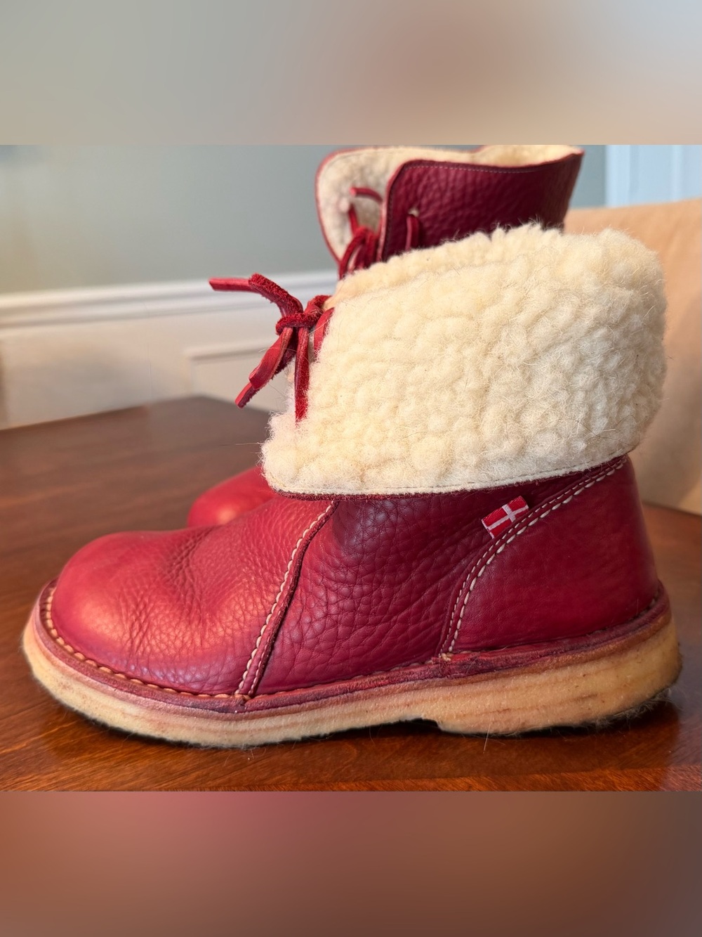 Duckfeet Arhus Women’s Leather Shearling Wool Lined Ankle SnowBoot EU Size 39